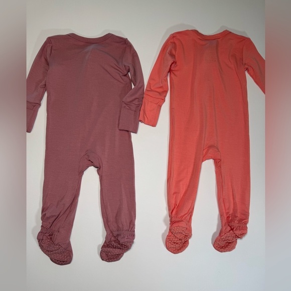 Suzel Baby Girl Bamboo Zip Romper Pajamas Lot Size 0-3M - Picture 6 of 8